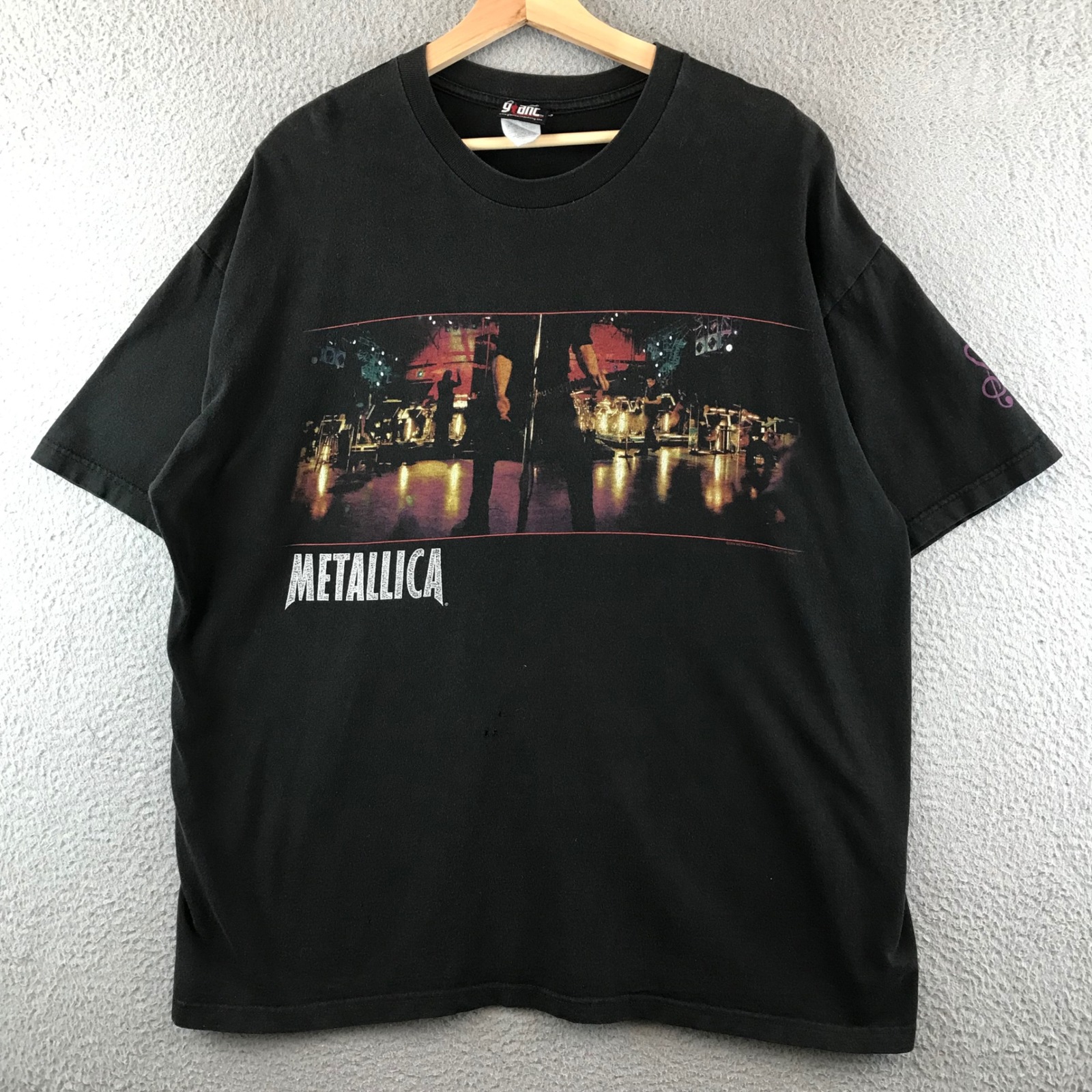 Vintage Metallica S&M Concert Tour T Shirt Black Giant Tag Mens Large